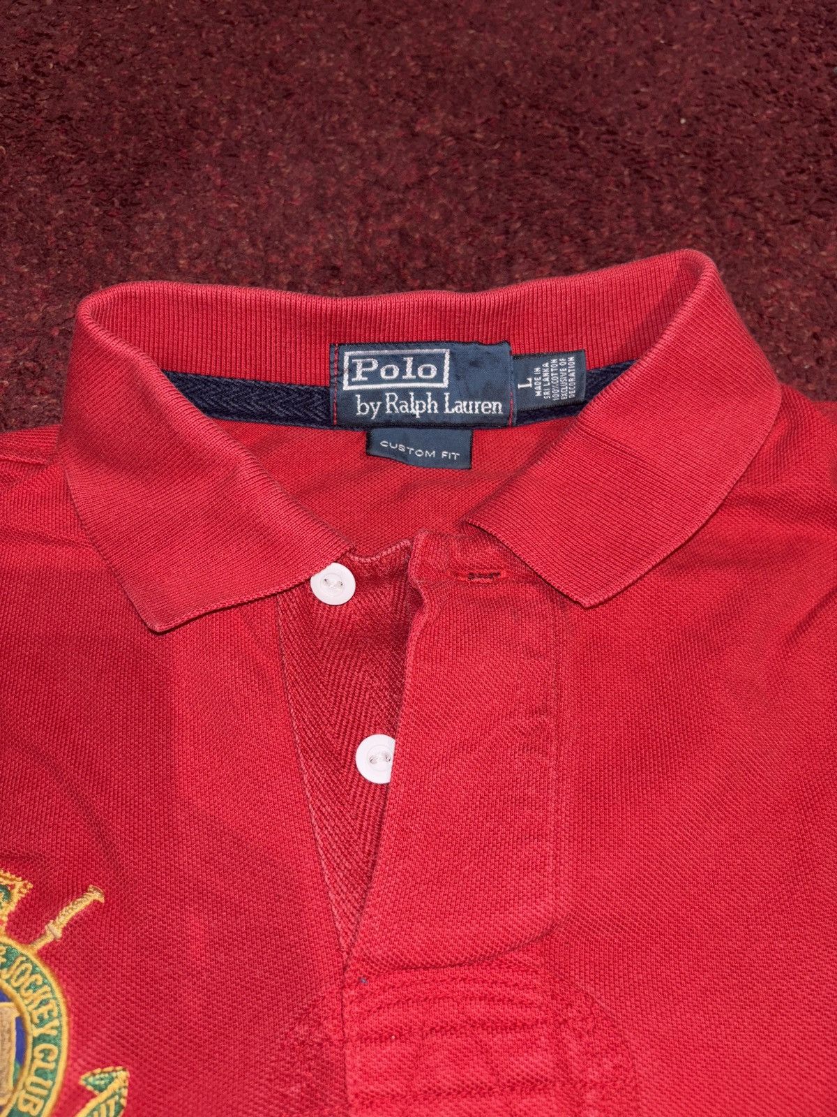Polo Ralph Lauren × Vintage Polo Ralph Lauren Jockey Polo Shirt Size US L / EU 52-54 / 3 - 3 Thumbnail