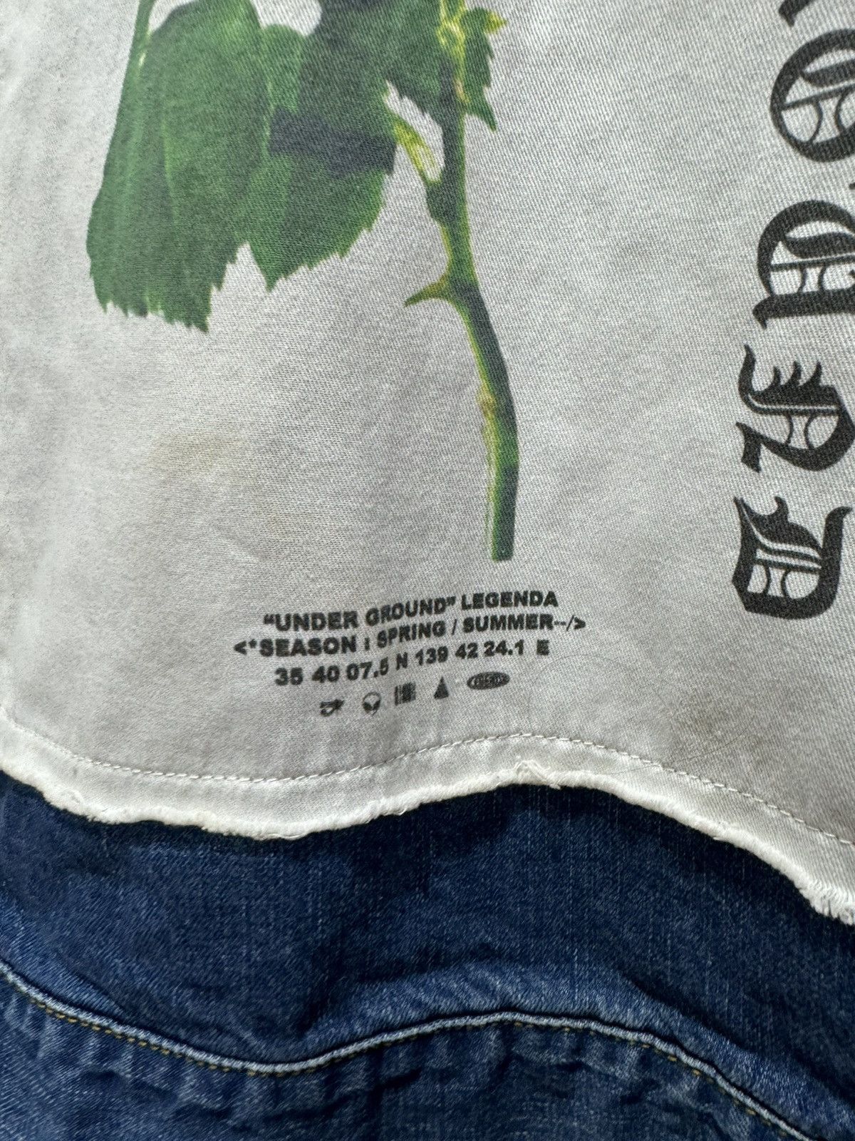 If Six Was Nine × Le Grande Bleu (L.G.B.) × Vintage LAGENDA MADE UNDERGOURD BLEACH OUT DISTRESSED CRAZY JACKET Size US L / EU 52-54 / 3 - 15 Thumbnail