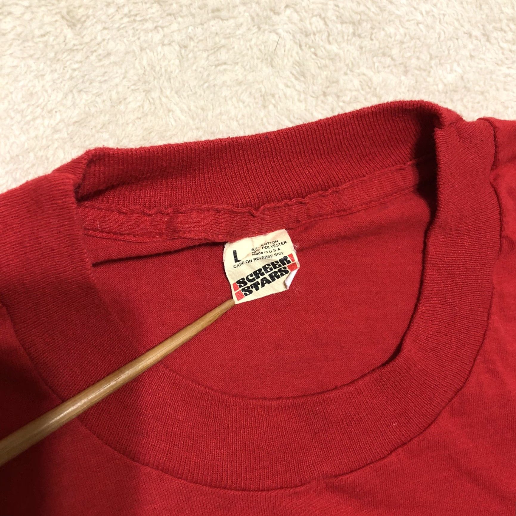 Vintage VINTAGE United States Marine Corps T-Shirt Red 80s Mens L Screen Stars USMC Logo Single Stitch Crew Neck Short Sleeve Cotton Vintage 80s Mens T-Shirt Size US L / EU 52-54 / 3 - 4 Thumbnail