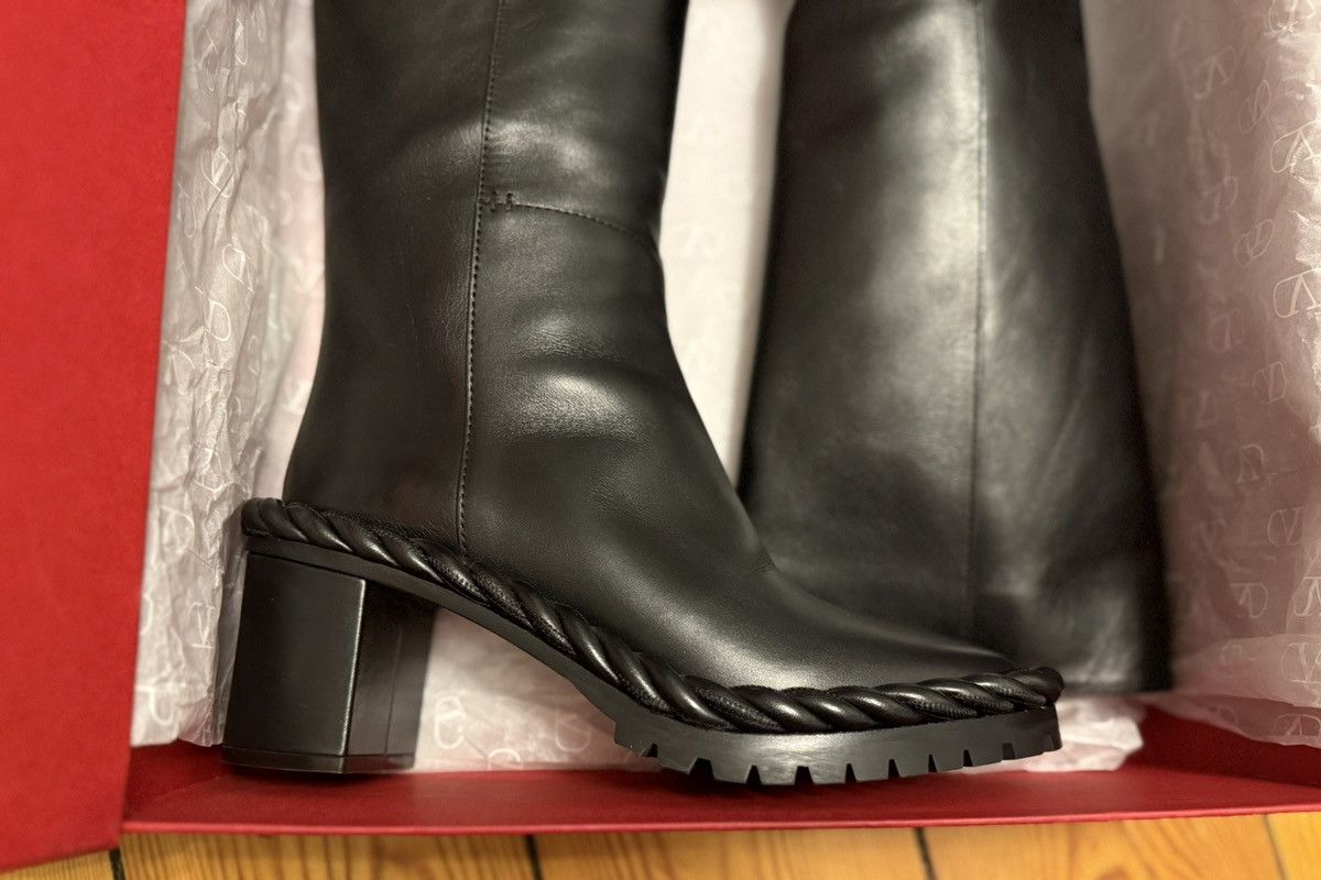 Valentino Valentino Garavani rope knee high soft leather boots 35 Size US 5 / IT 35 - 9 Thumbnail