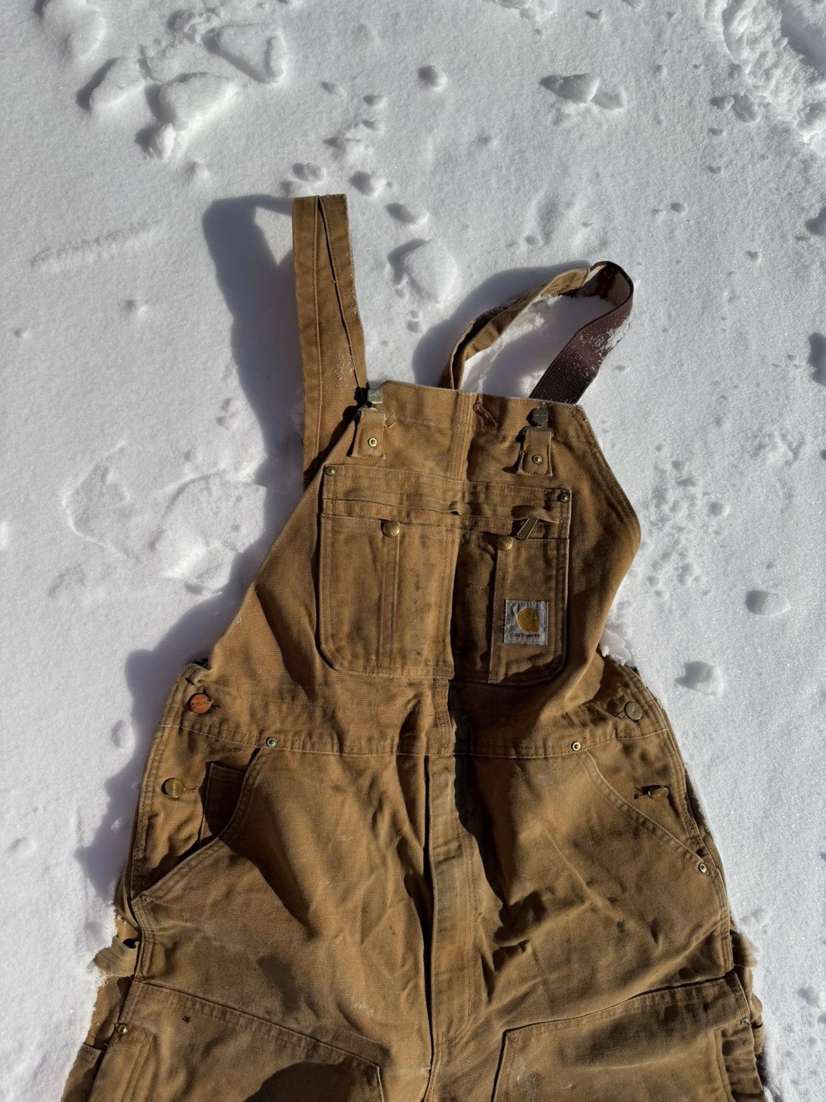 Carhartt Brown duck canvas Carhartt overalls Size US 38 / EU 54 - 1 Thumbnail