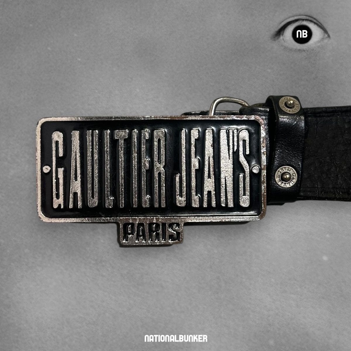 Jean Paul Gaultier Jean Paul Gaultier Jeans Big Buckle Belt Black Size ONE SIZE - 2 Thumbnail