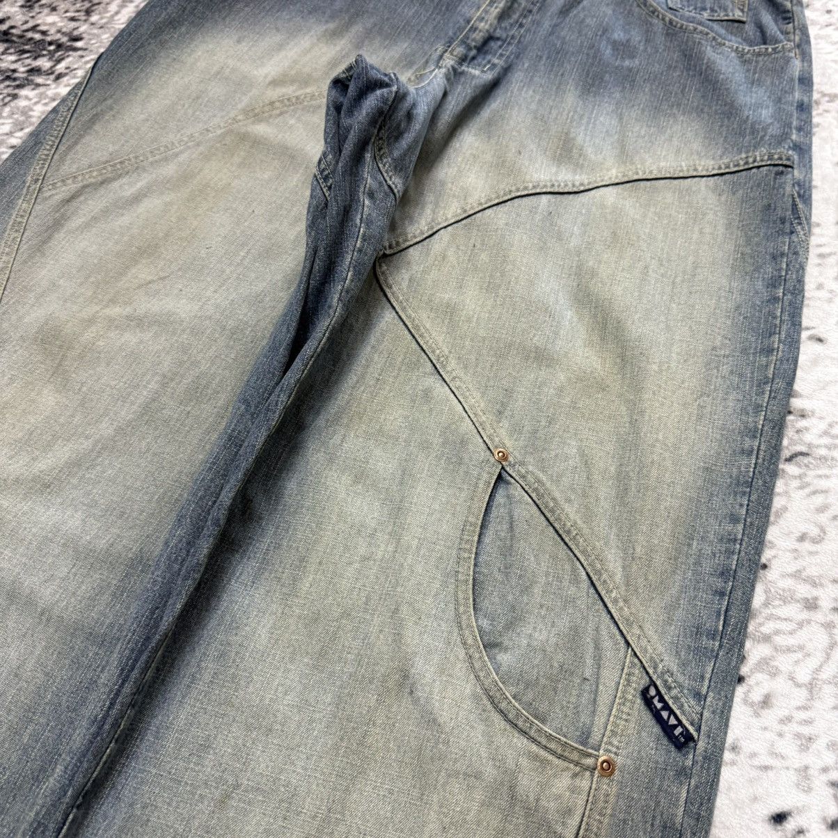 JNCO Y2K Vintage Den Em Jenz Crazy Paneled Baggy Jeans Size US 36 / EU 52 - 6 Thumbnail
