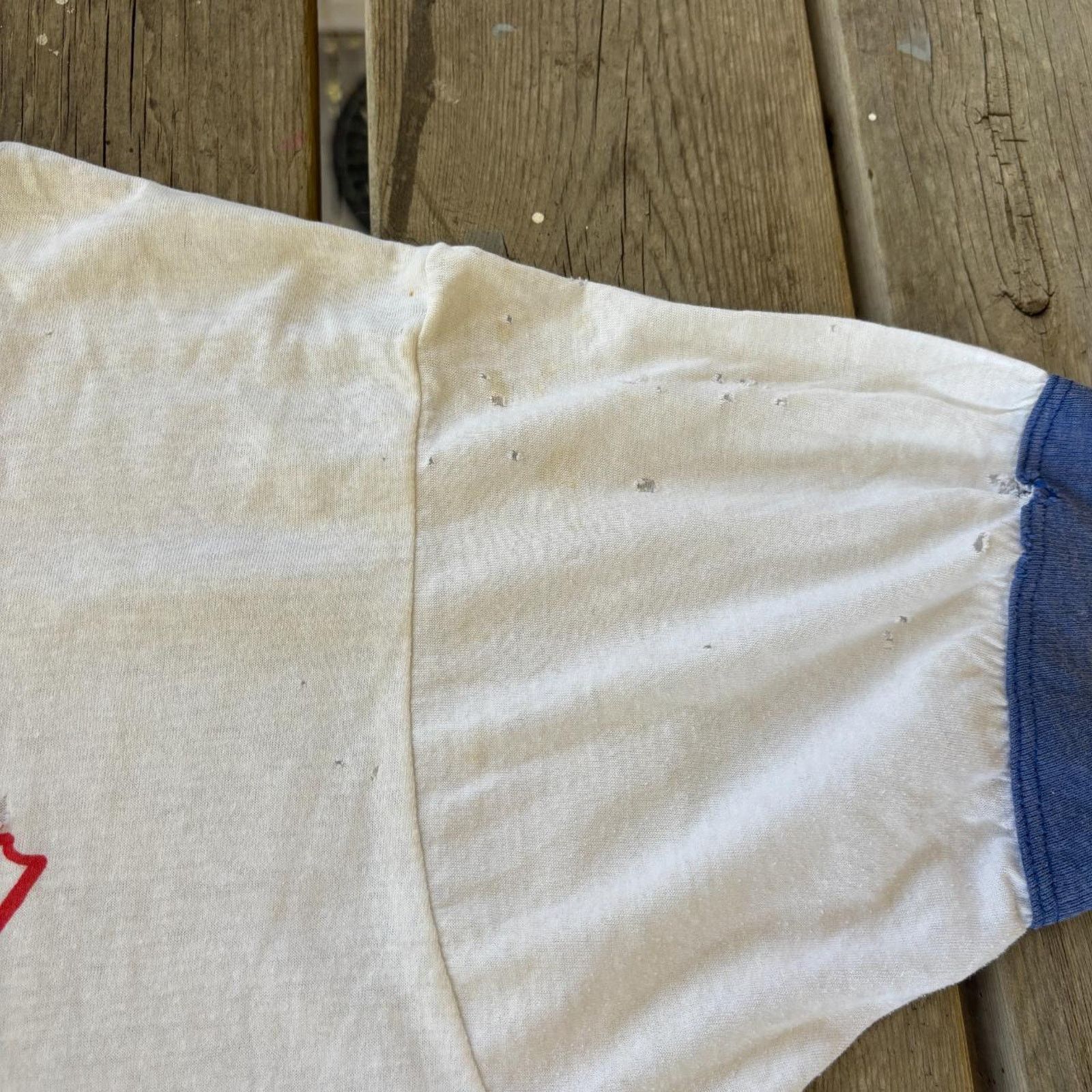 Vintage 1985 chicago cubs single stitched ringer tee shirt Size US L / EU 52-54 / 3 - 6 Thumbnail