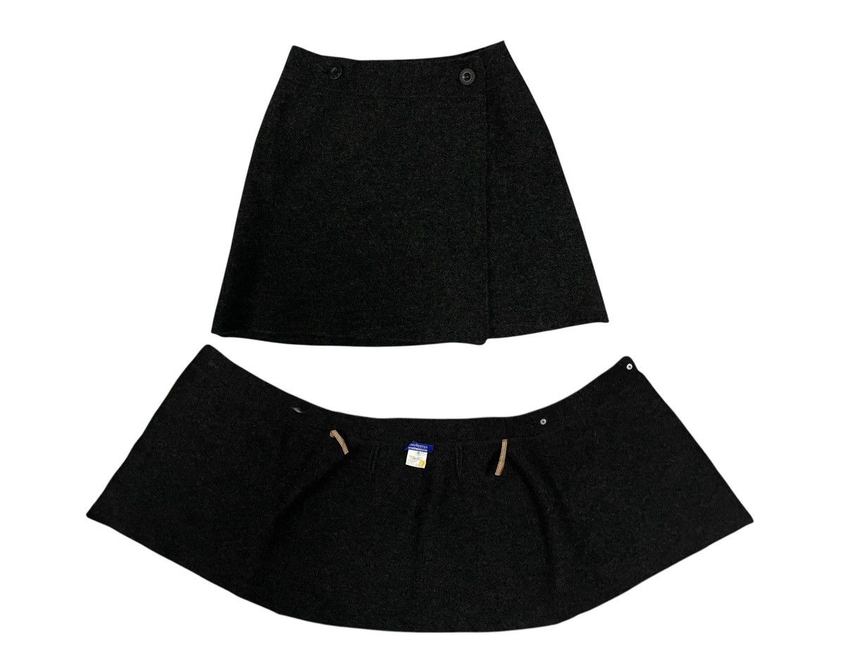 Burberry × Japanese Brand × Vintage 90s BURBERRYS BLUE LABEL WOOL MINI SKIRT Size 22" - 3 Thumbnail