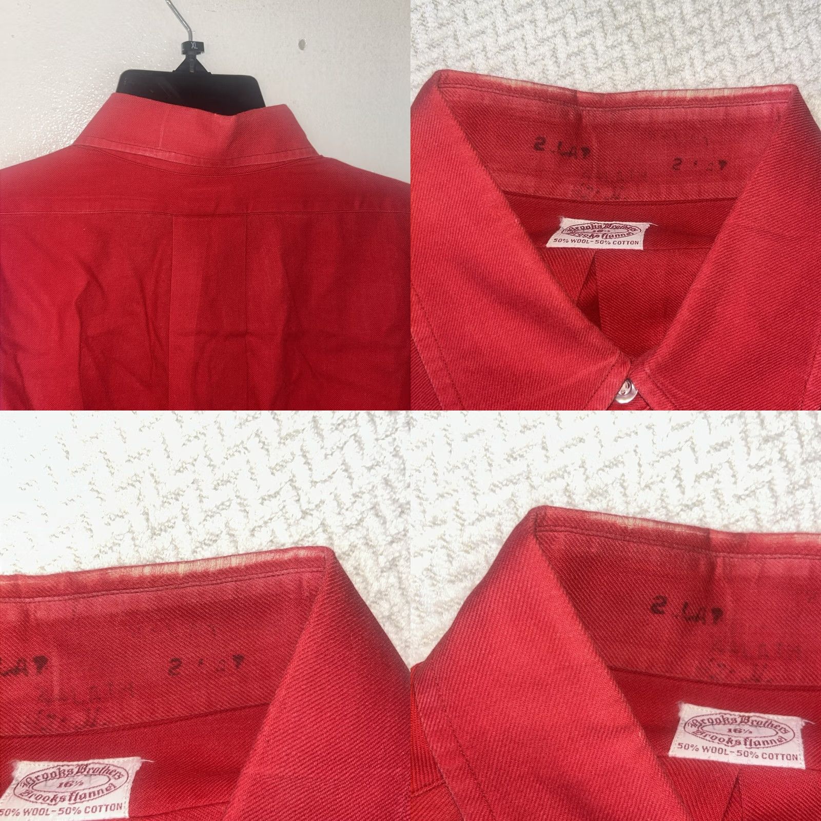 Brooks Brothers VINTAGE Brooks Brothers Red Cotton Flannel Long Shirt 16.5 USA Made Shirt Mens 60s USA Red Flannel Size US XL / EU 56 / 4 - 8 Thumbnail
