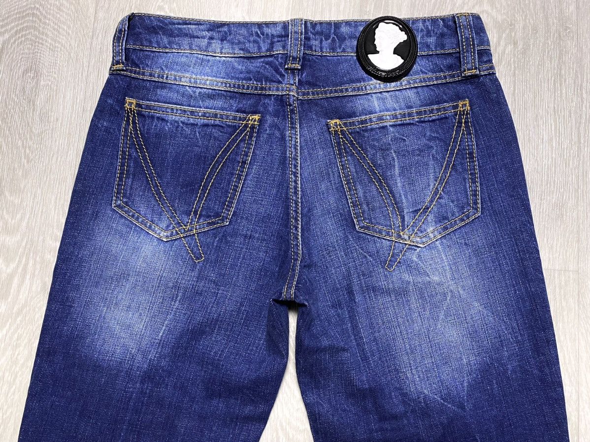 Frankie Morello Women’s Frankie Morello Flared Washed Navy Jeans Denim Logo Size 27" / US 4 / IT 40 - 20 Thumbnail