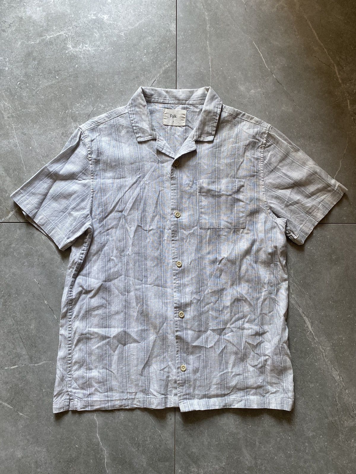 Folk Folk Linen Cotton Short Sleeve Button-Ups Shirt Size US M / EU 48-50 / 2 - 1 Thumbnail