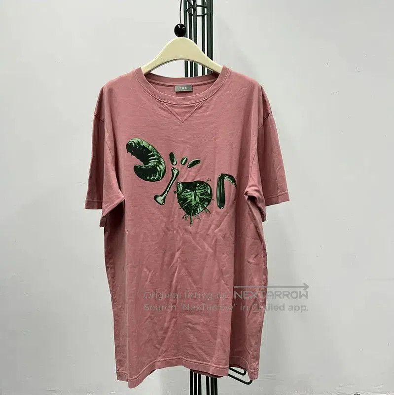 Dior Dior Men's Pink Cotton Graphic Tee . Size US M / EU 48-50 / 2 - 1 Thumbnail