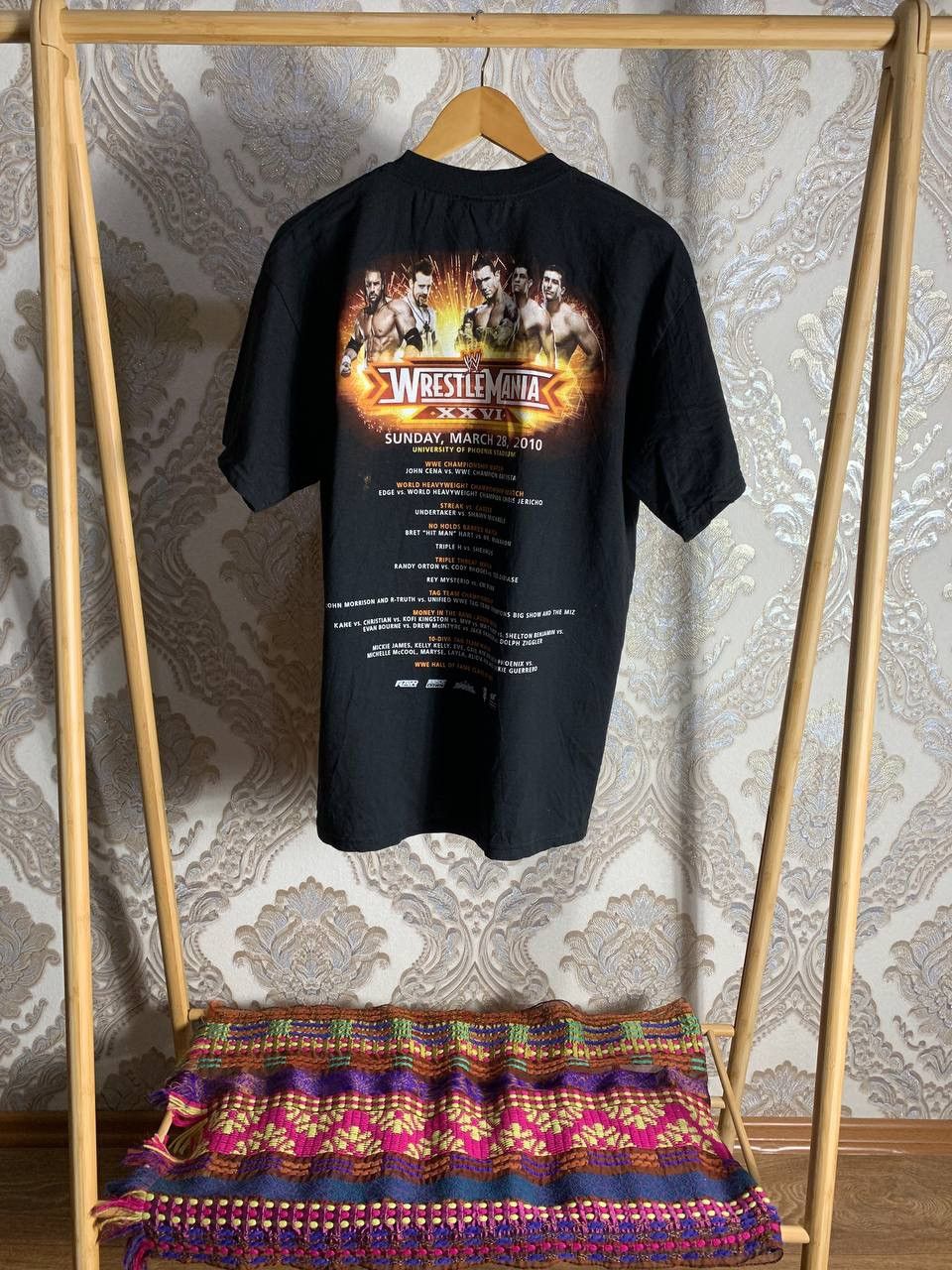 WWE VINTAGE WWF WRESTLING MANIA WORLD TOUR T-SHIRT RETRO Y2K 90s Size US L / EU 52-54 / 3 - 8 Thumbnail