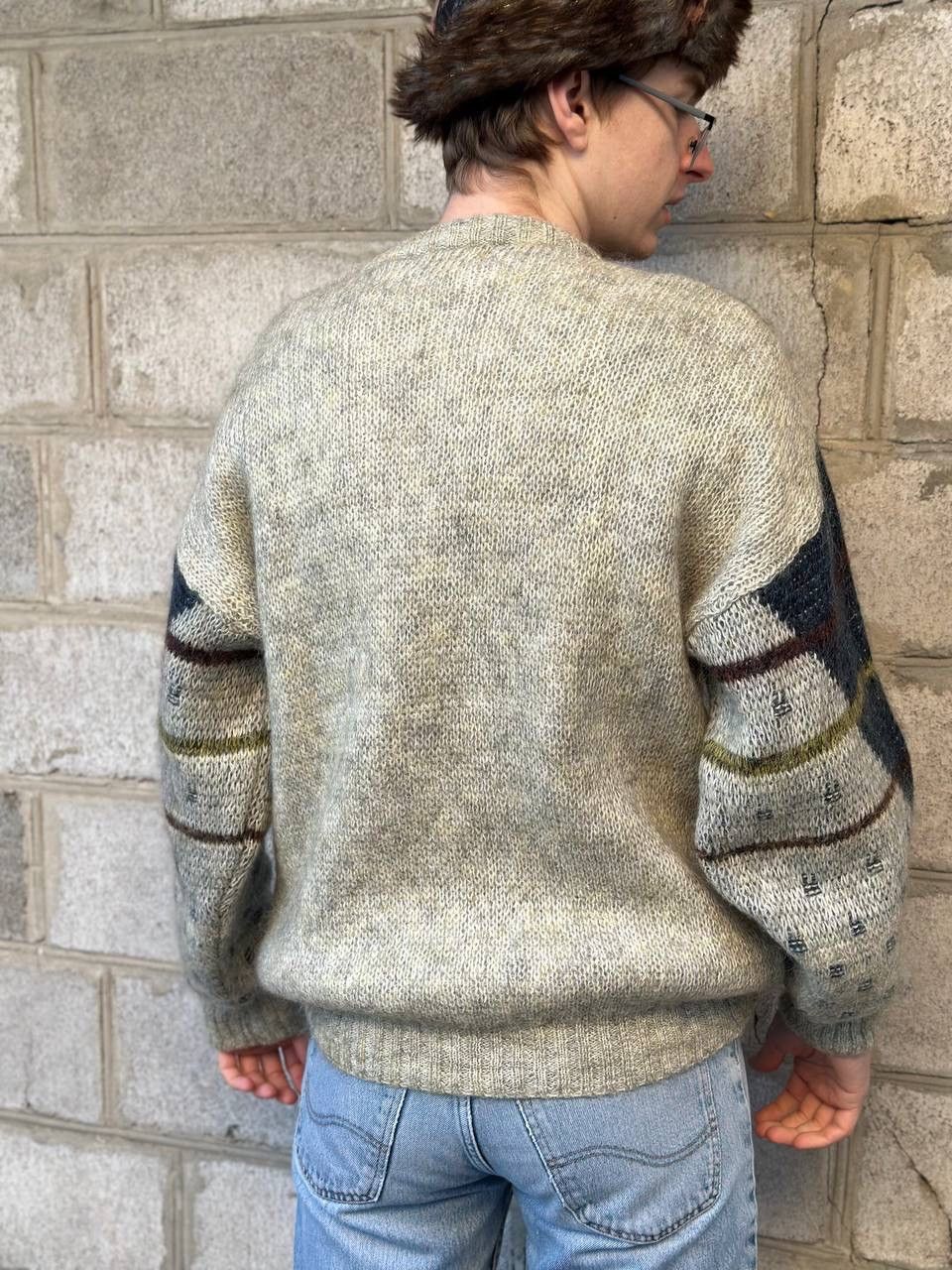 Aran Isles Knitwear Vintage Pattern Knit Sweater Abstract Coogi Style 90s Retro Size US L / EU 52-54 / 3 - 2 Thumbnail