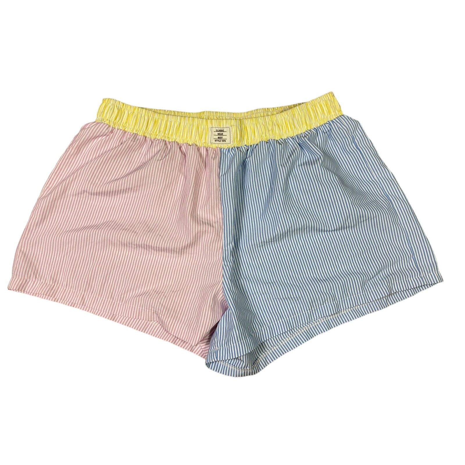 Shein SHEIN Curve Women's Plus 2XL Striped Colorblock Shorts Size 34" / US 12 / IT 48 - 1 Thumbnail