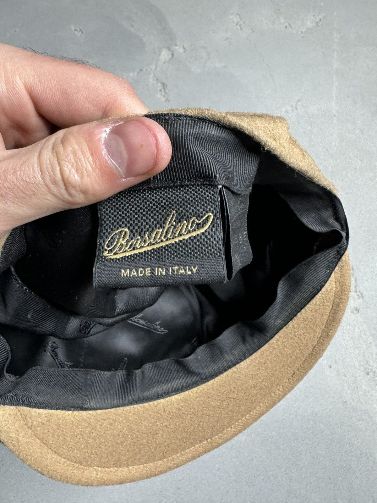 Borsalino × Vintage BORSALINO PAPER BOY CASHMERE BLEND CAP Size ONE SIZE - 3 Thumbnail