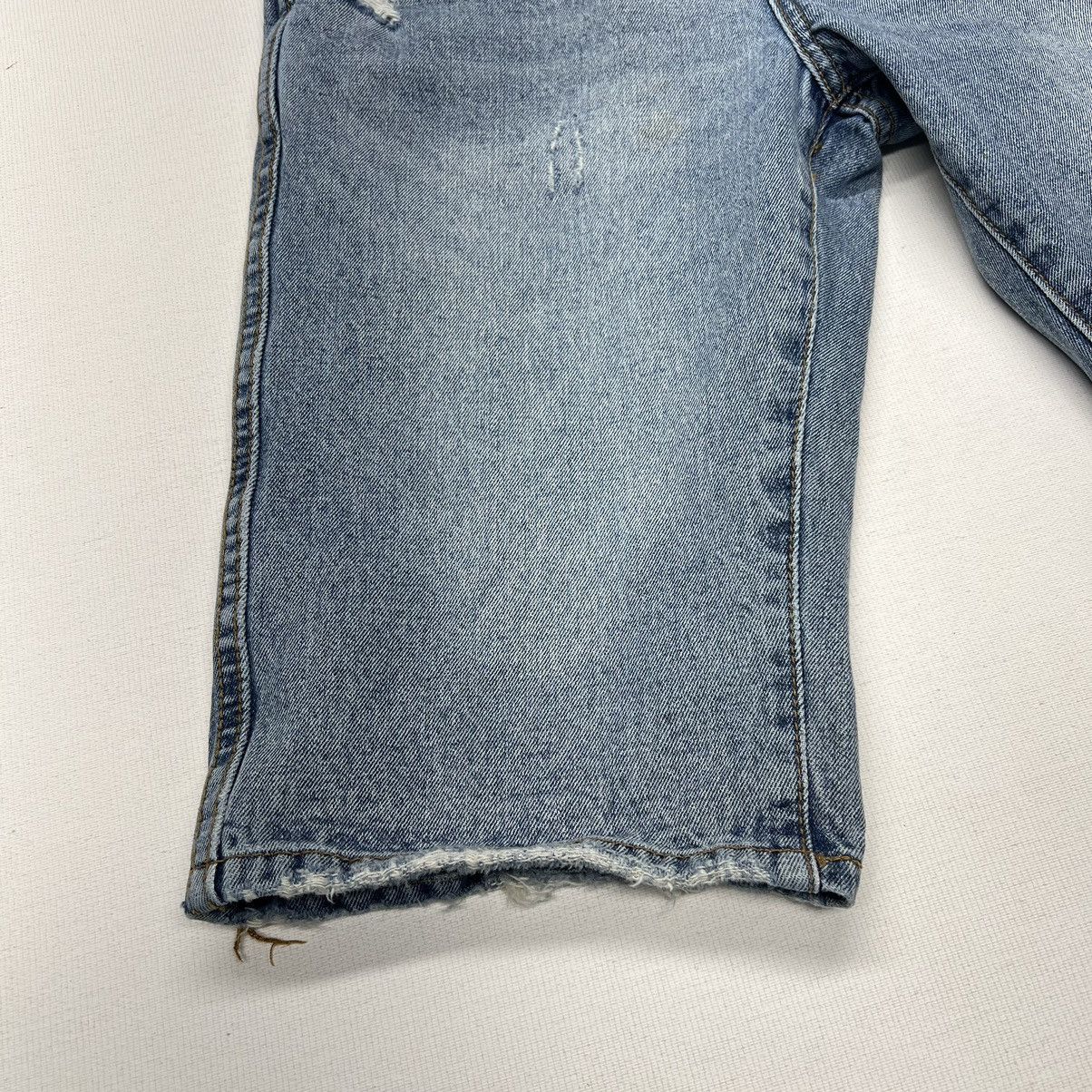 Cotton On Cotton On Jean Shorts Blue 90s Denim Distressed Ripped Faded Size US 28 / EU 44 - 3 Thumbnail