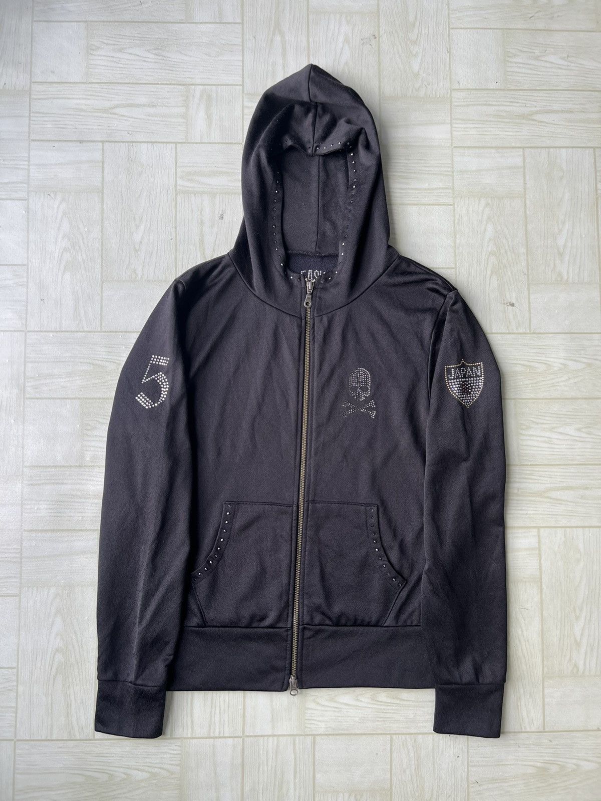 Roen Swarowski Skulls Japan Logo Pleasure Dome Goth Zipper Hoodie Size US M / EU 48-50 / 2 - 2 Thumbnail