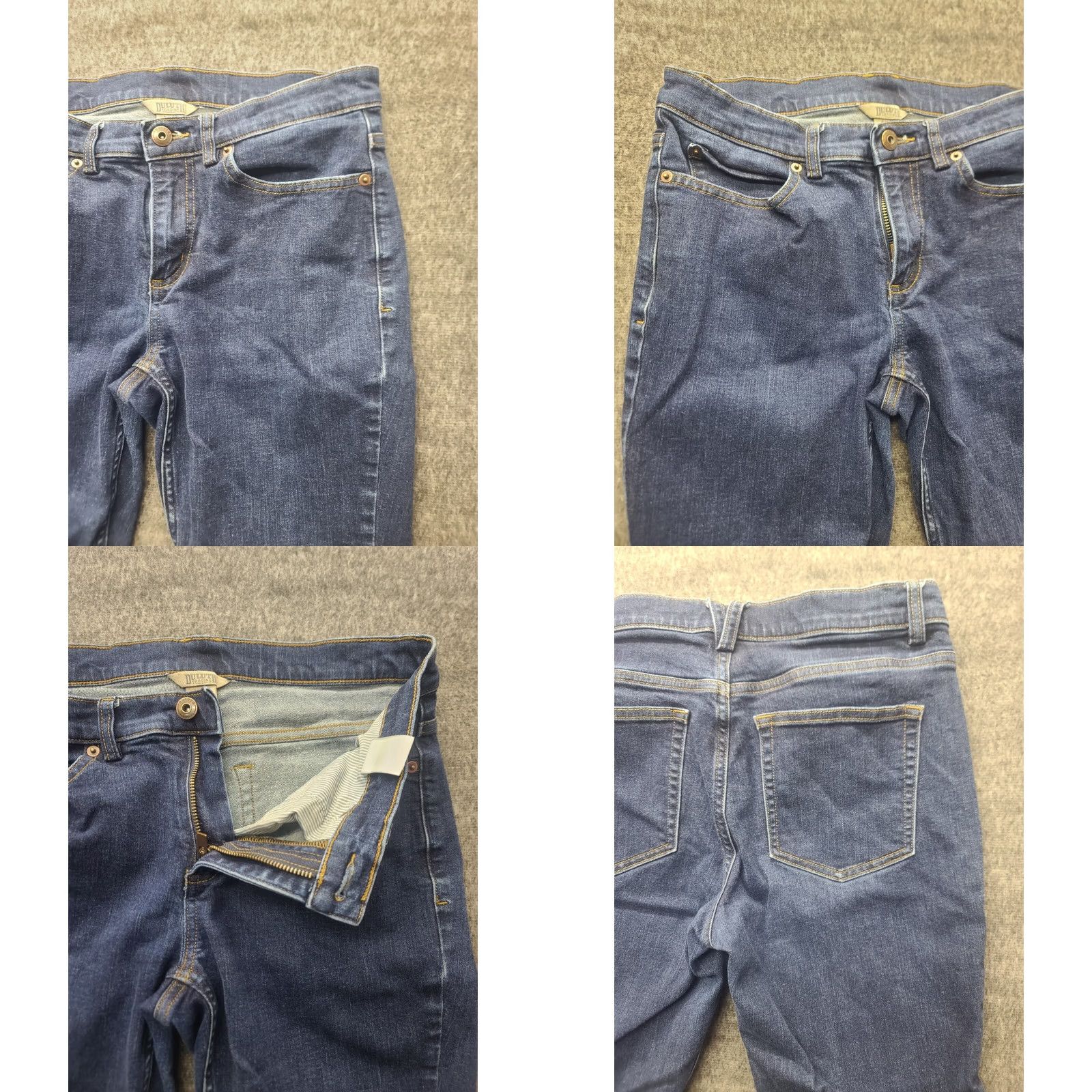 Denime Duluth Womens Jeans 6x29 Slim Straight Leg DuluthFlex Denim Blue Cotton Polyester Spandex Size 28" / US 6 / IT 42 - 8 Thumbnail