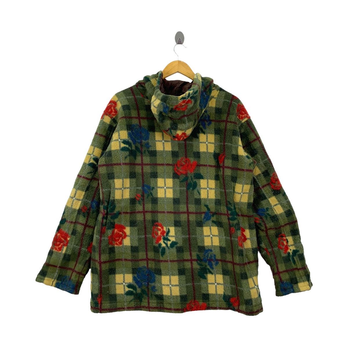 Japanese Brand × Vintage Vintage IN SHORT Japanese Brand Flower Wool Hoodie Jacket Size L / US 10 / IT 46 - 2 Thumbnail