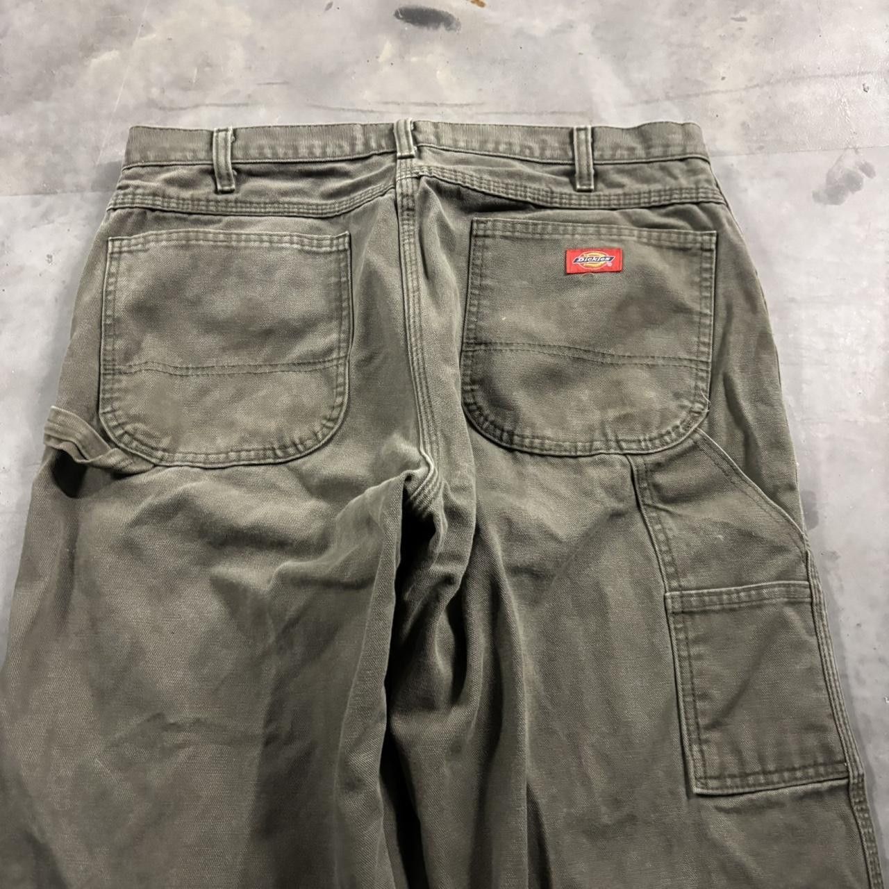 Dickies Crazy Vintage Y2K/2000s Khaki Green Dickies Carpenter Workwear Pants! 36x32 Size US 36 / EU 52 - 7 Thumbnail