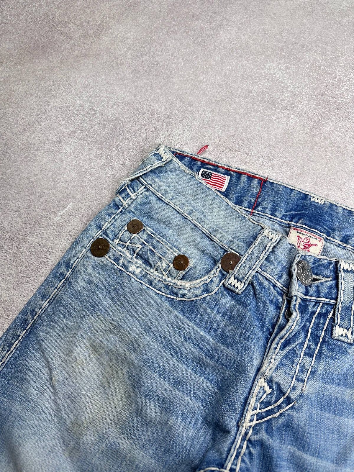 True Religion Vintage True Religion Baggy Chief Keef Style Jeans Y2K 29 Size US 29 - 6 Thumbnail