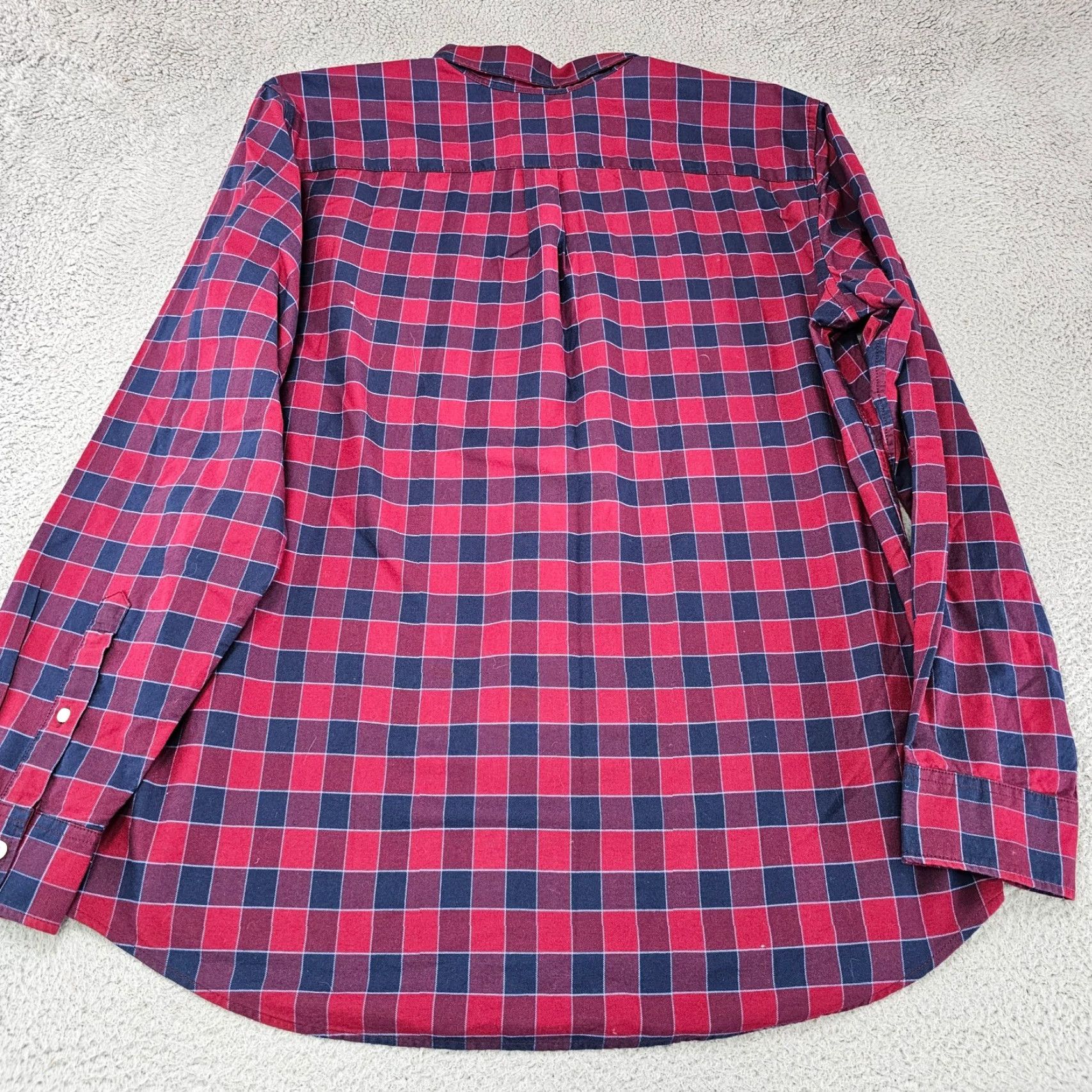 Gap GAP Shirt Mens XL Red Check Knit Button Up Long Sleeve Cotton Size US XL / EU 56 / 4 - 5 Thumbnail