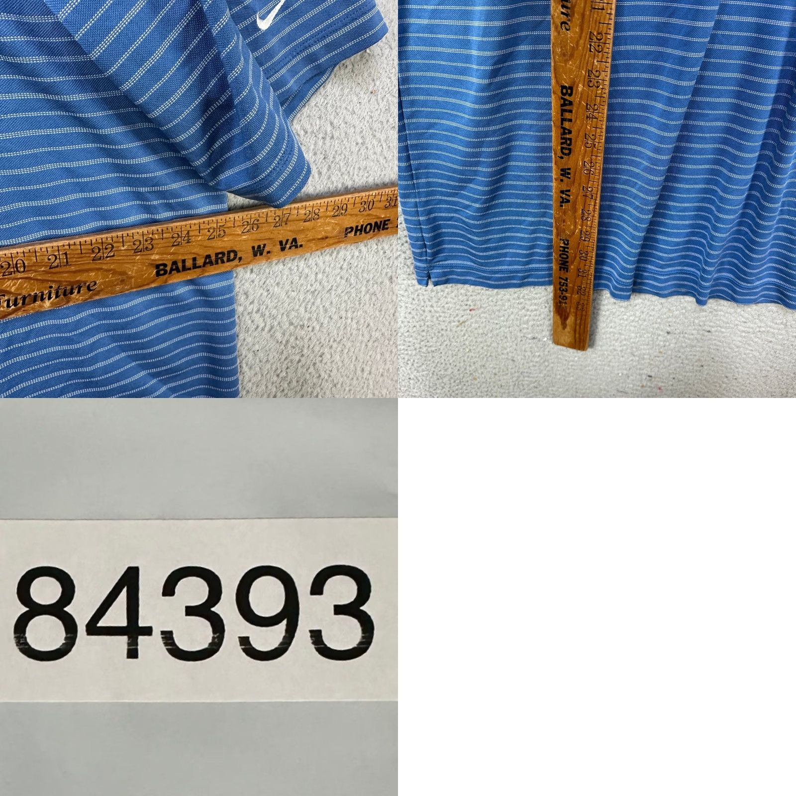 Nike Nike Fit Dry Mens 2XL Shirt Polo Blue Stripe Short Sleeve Golf Rugby Bre breathable Striped Dri-Fit Performance Polo Mens Size US XXL / EU 58 / 5 - 8 Thumbnail