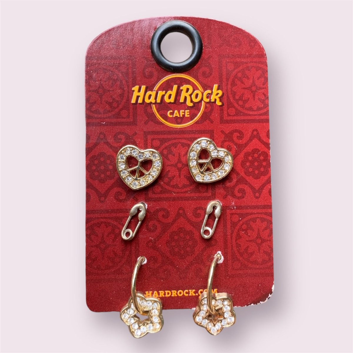 Hard Rock Cafe Hard Rock Cafe Gold Sparkly Earrings Size ONE SIZE - 1 Preview