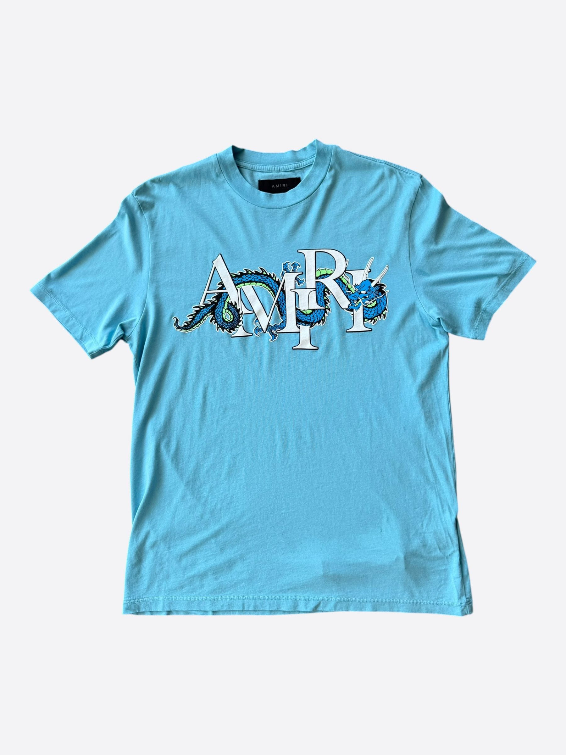 Amiri Amiri Blue & White Dragon Logo T-Shirt Size US S / EU 44-46 / 1 - 1 Thumbnail