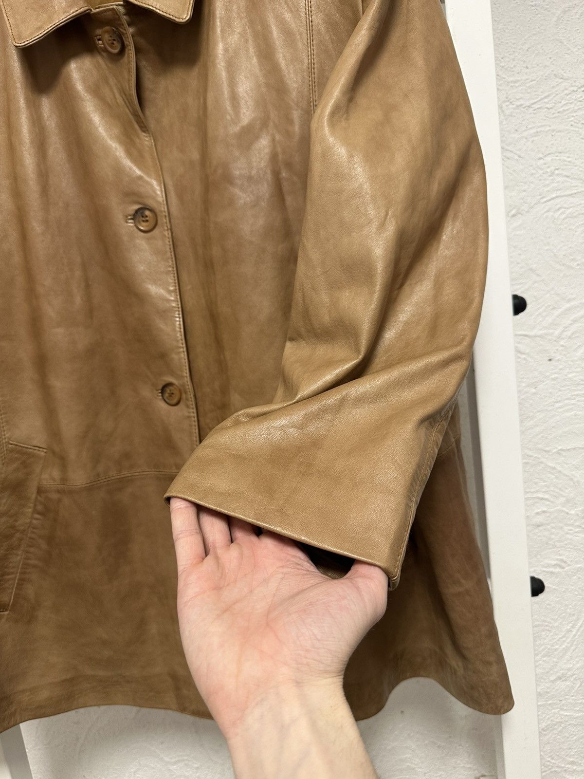 Vintage Vintage Sandro P. Leather Coat XXL Women’s Long Jacket Size XXL / US 16-18 / IT 52-54 - 4 Thumbnail