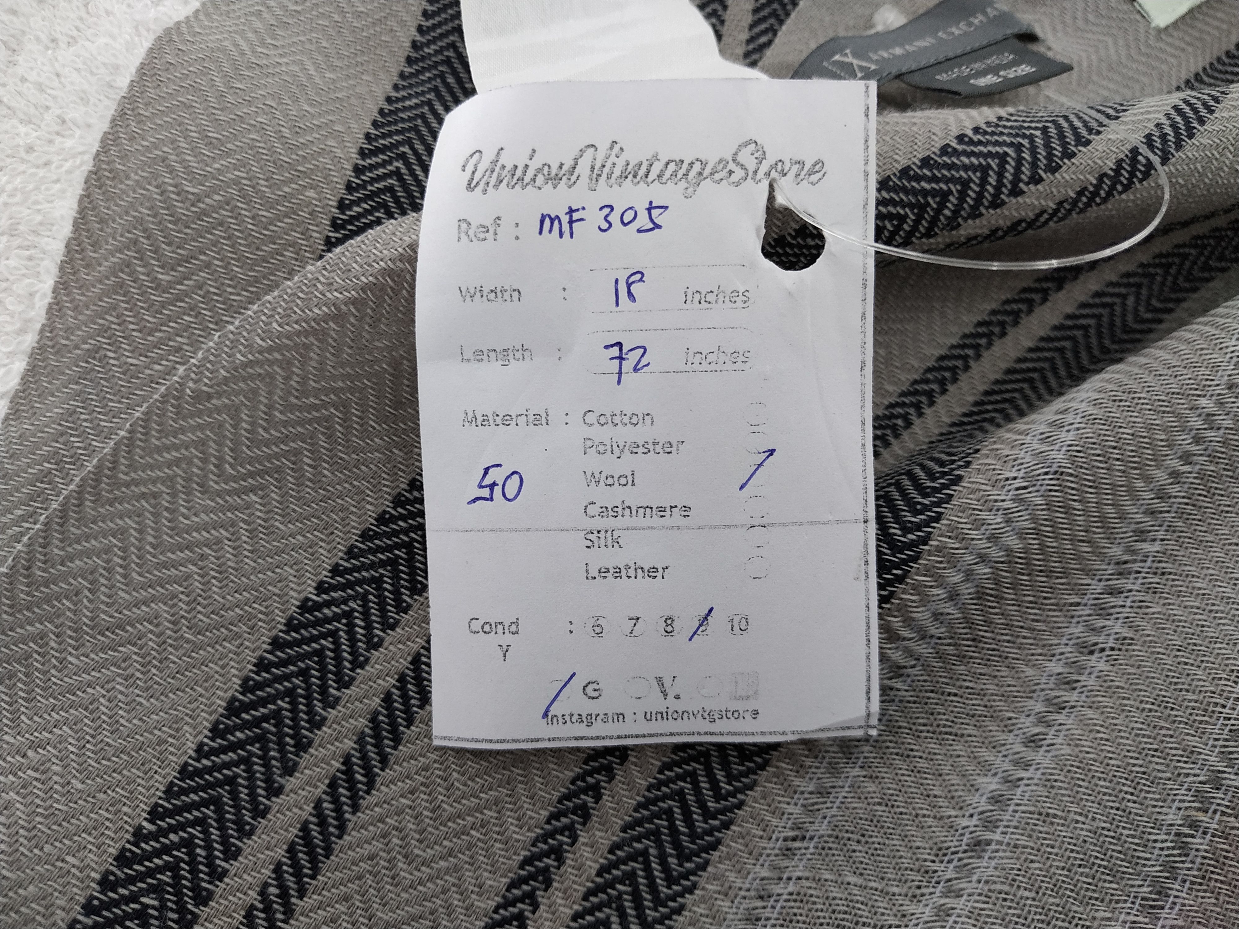 Armani Exchange Vintage Armani Exchange Scarf/Muffler/Neckwear MF305 Size ONE SIZE - 8 Thumbnail