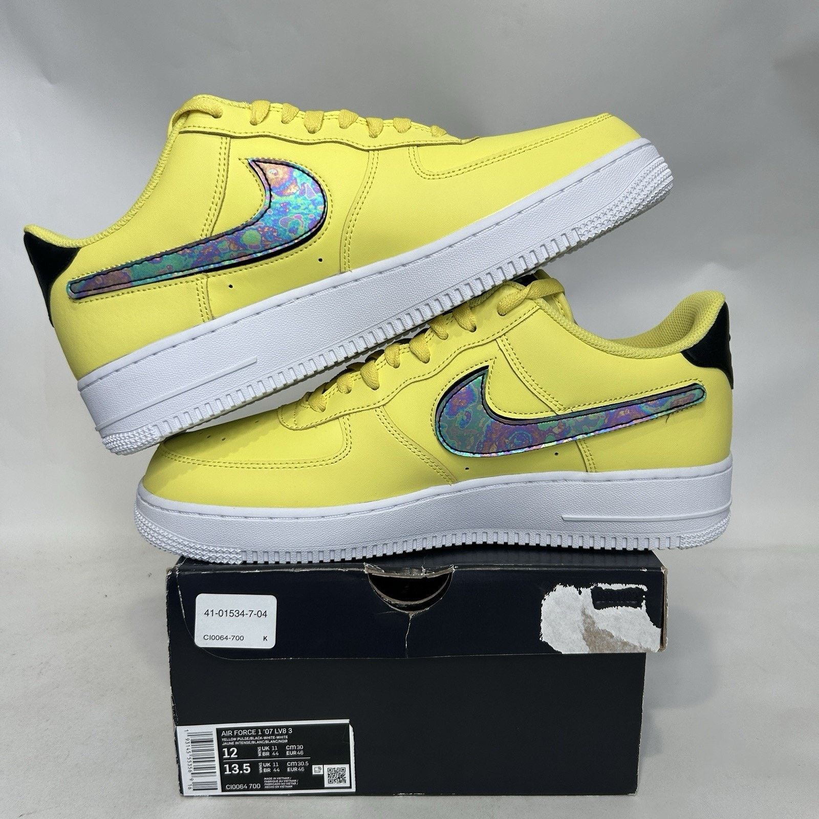 Nike Nike Air Force Low '07 LV8 “Yellow Pulse” CI0064-700 Size US 12 / EU 45 - 3 Thumbnail