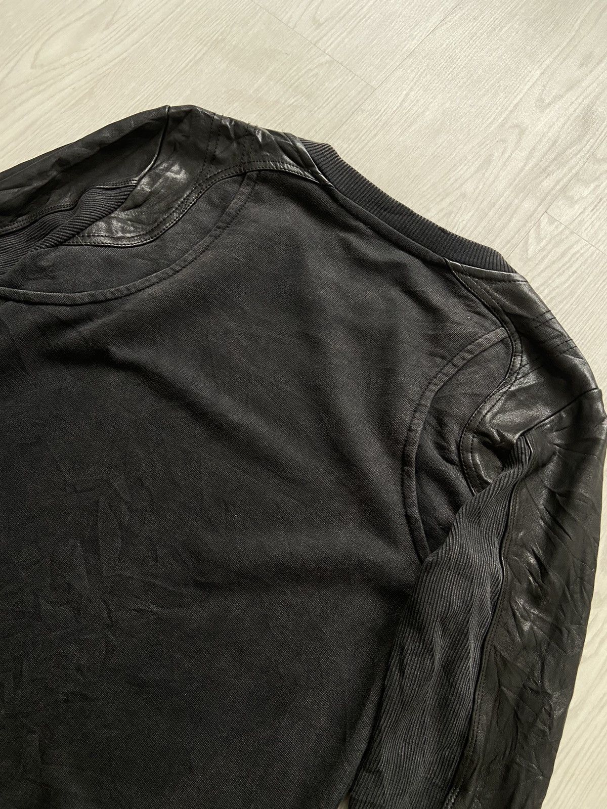 Diesel × Diesel Black Gold Vintage Diesel Lambskin Hybrid Zipper Dress Sweatshirt Size M / US 6-8 / IT 42-44 - 10 Thumbnail