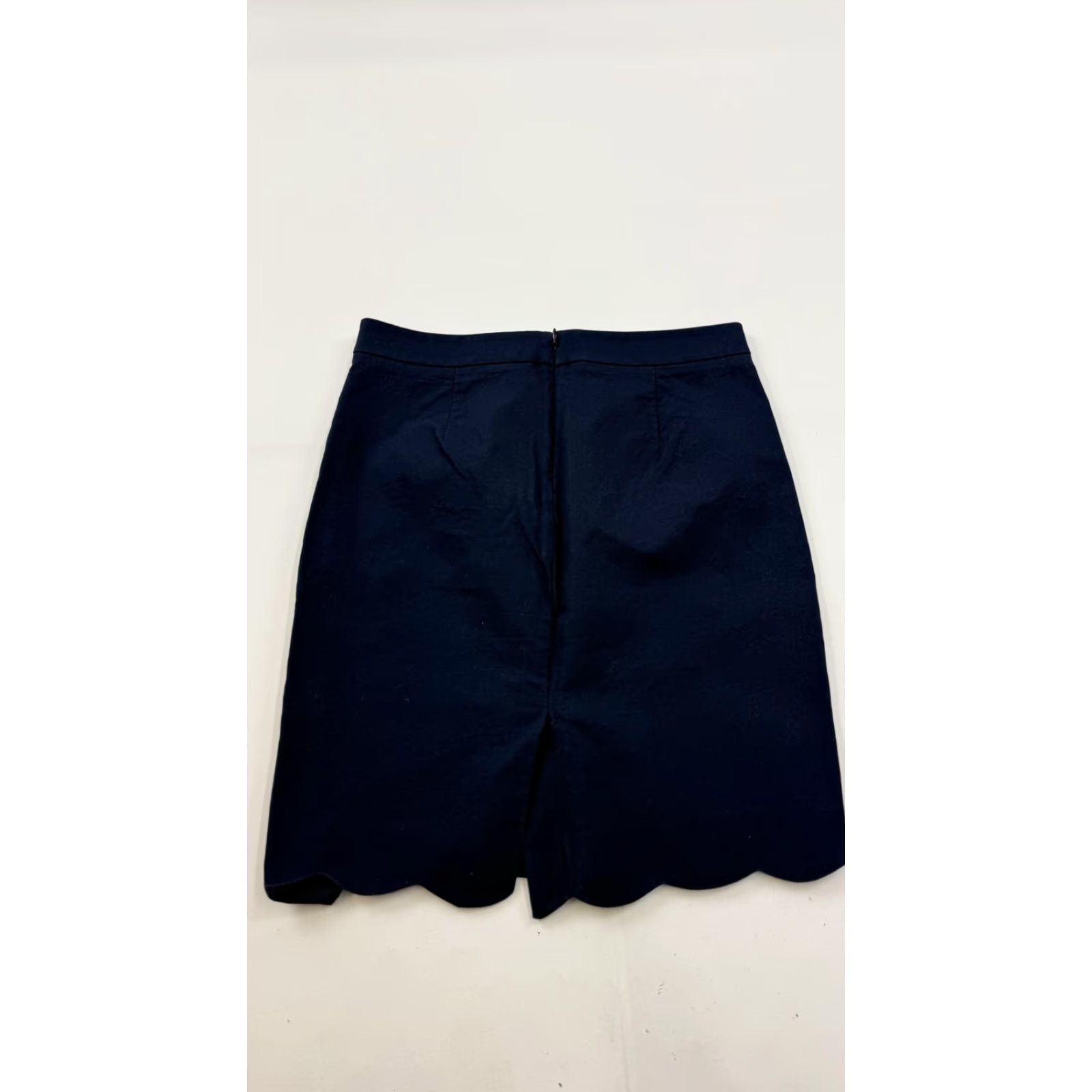 J.Crew J. By J.Crew Skirt Womens 4 Blue Cotton Twill A-Line Scallop Hem Mini Casual Size 27" / US 4 / IT 40 - 5 Thumbnail