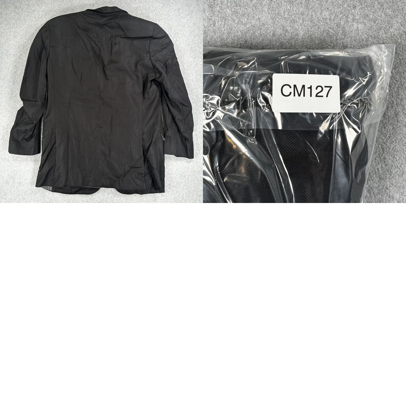 Ermenegildo Zegna Ermenegildo Zegna Blazer Mens 46 Black Wool Silk Travel Two Button Notch Lapel Regular Two-Button Front Closure Shirt Size 46R - 9 Thumbnail