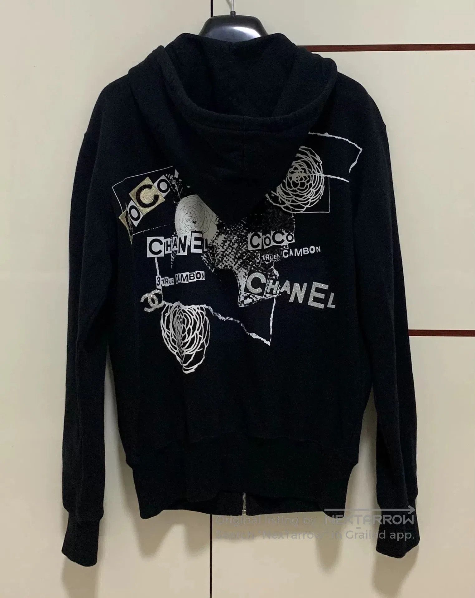 Chanel Chanel Black Graffiti Sequin Hooded Sweatshirt. Size S / US 4 / IT 40 - 1 Thumbnail