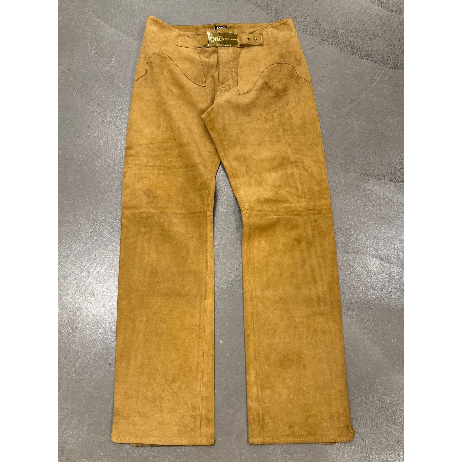 Dolce & Gabbana 2001 Dolce & Gabbana suede western zipper leather pants Size US 35 - 2 Thumbnail