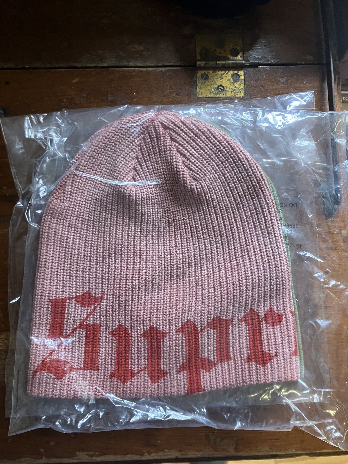 Supreme SS25 Old English Printed Beanie | Grailed