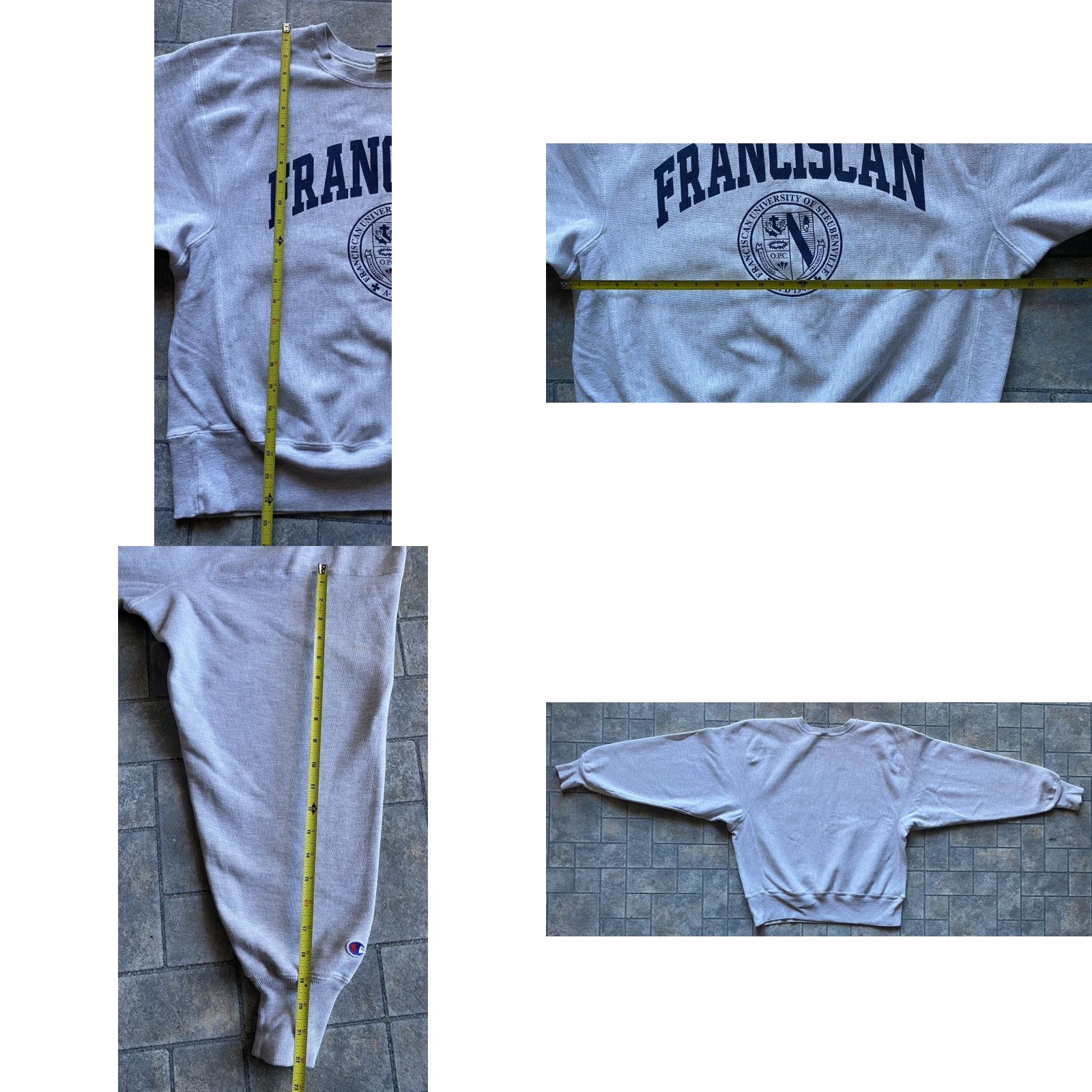 Champion VINTAGE Champion Reverse Weave Sweatshirt Men L Gray Franciscan Steubenville Size US L / EU 52-54 / 3 - 9 Thumbnail