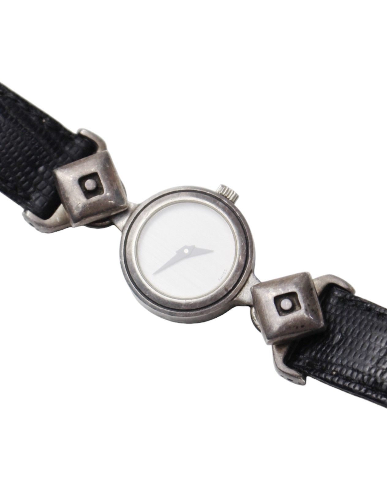 Vintage 1990S LISA JENKS STERLING SILVER LIZARD BAND SWISS WATCH Size ONE SIZE - 5 Thumbnail