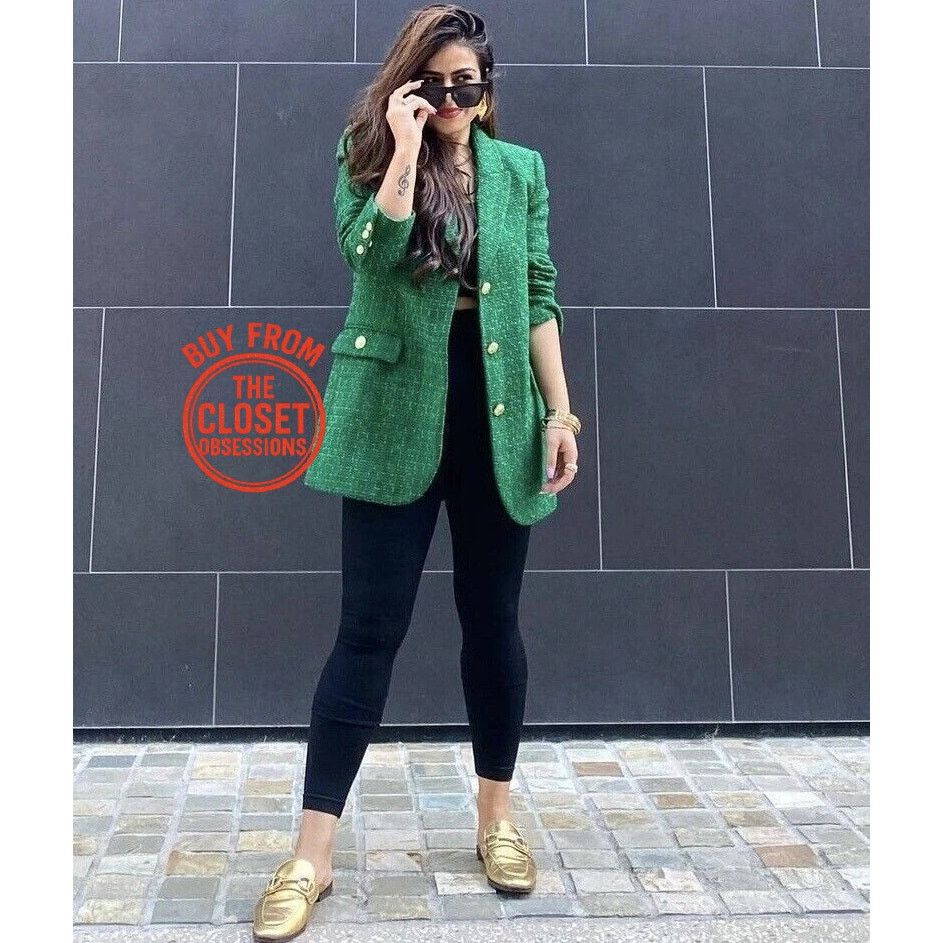 Zara ZARA BLOGGER FAVE!!! Blazer with Contrast Buttons NWT Size S / US 4 / IT 40 - 20 Thumbnail