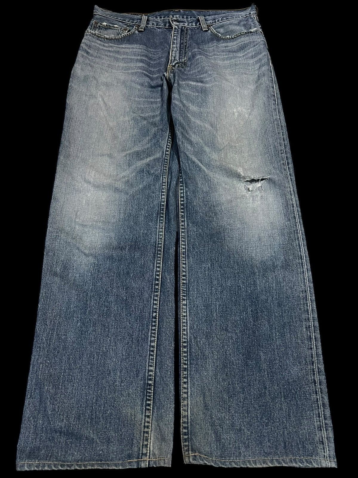 Levi's × Levi's Vintage Clothing 🌈Vintage Levis 502 Distress Light Wash Jean Japan Size US 32 / EU 48 - 1 Thumbnail