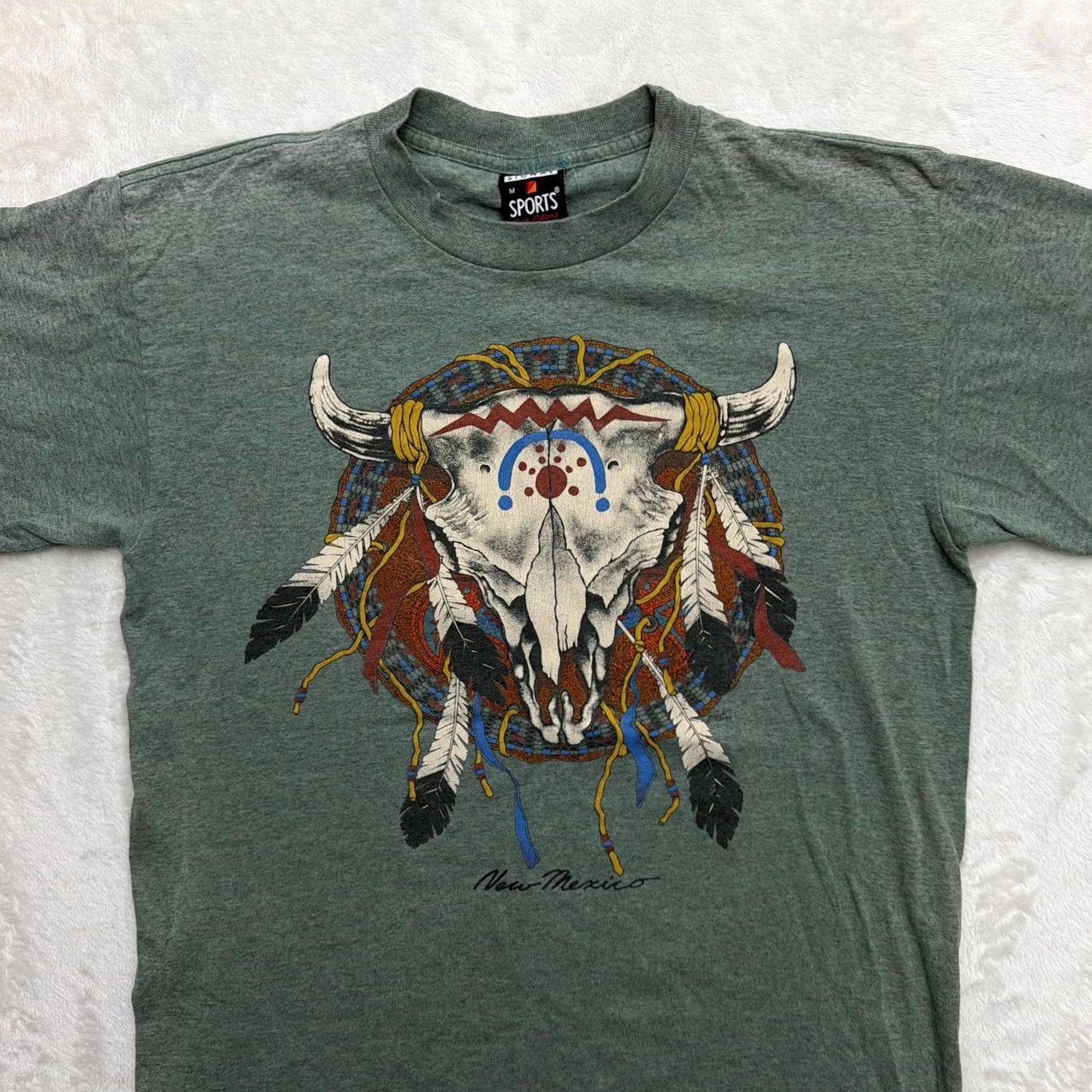 Vintage Signal Sports Skull Shirt Mens M Green Western Graphic Tee Size US M / EU 48-50 / 2 - 2 Thumbnail