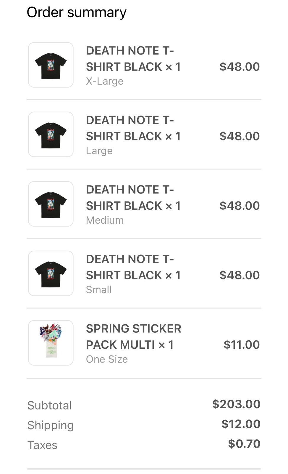 Palace Palace Death Note T-Shirt Black Size XL | Grailed