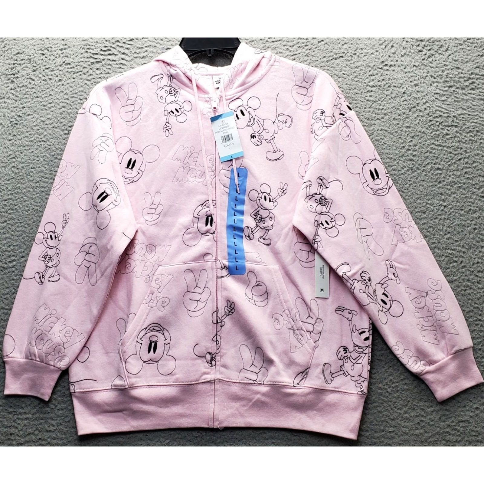 Disney Disney Mickey Mouse Hoodie Womens Large Multi All Over Print Long Sleeve Zip-Up Size L / US 10 / IT 46 - 2 Thumbnail