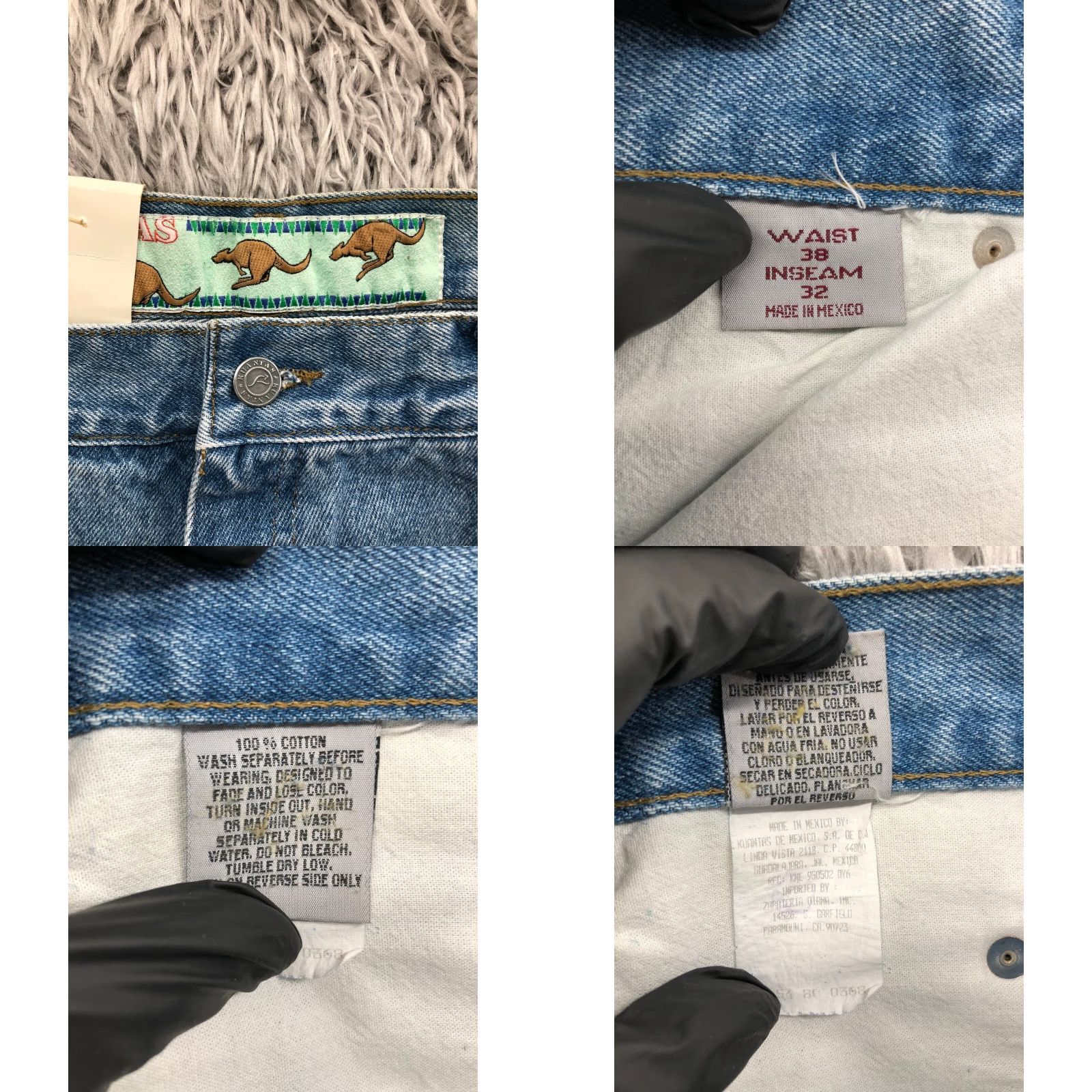 Denime Kuantas Jeans Size 38x32 Mens Mid Rise Straight Leg Light Wash Blue Denim Size US 38 / EU 54 - 10 Thumbnail