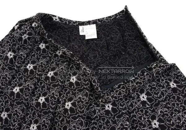 Comme des Garcons Comme Des Garcons size M Black Retro Embroidered Floral Sk Size 22" - 5 Thumbnail