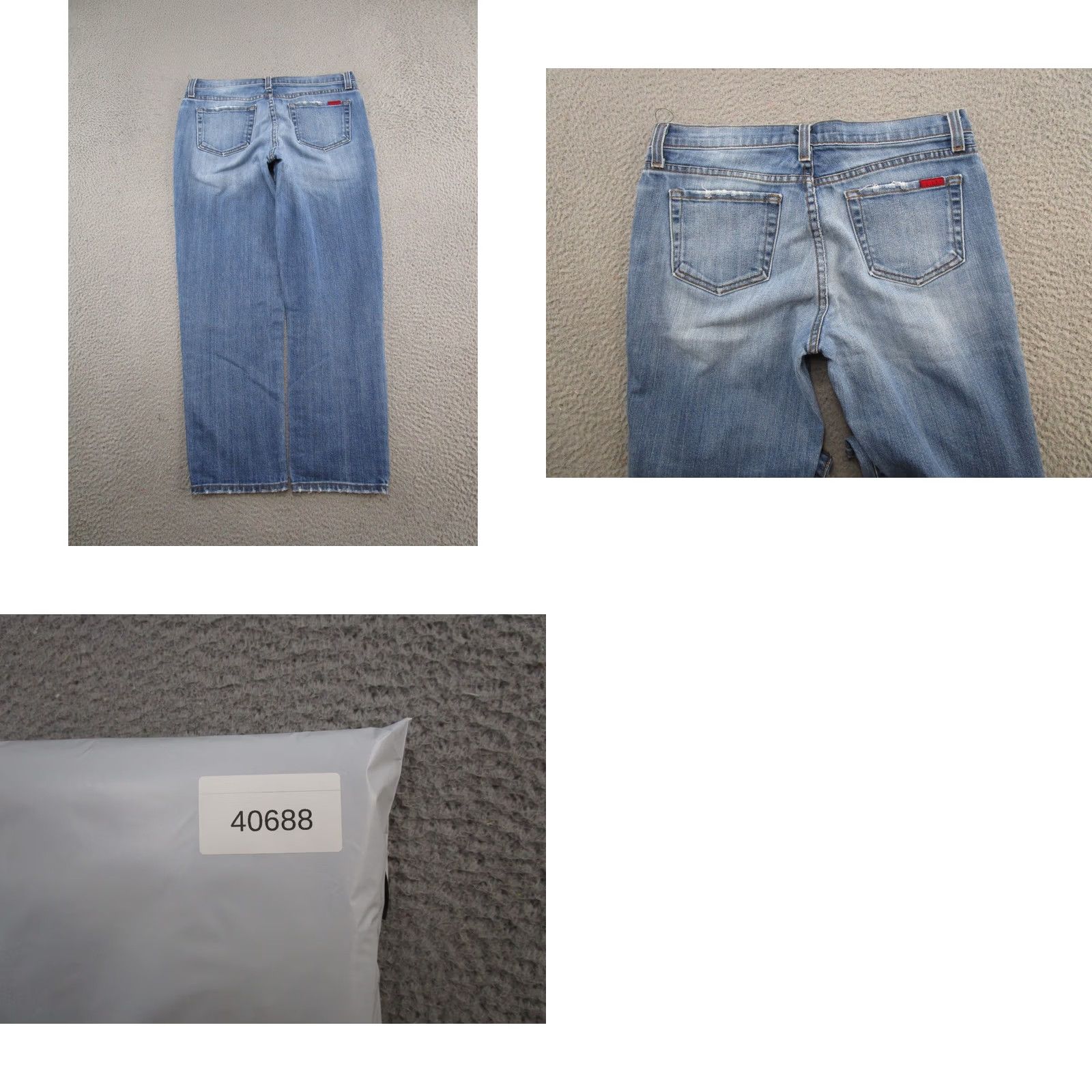 Doublet GjG Women’s Distressed Jeans Junior Size 11 Straight Mid Stretch Denim Blue 5-Pocket Design Vintage: No Adults Womens Size 32" / US 10 / IT 46 - 9 Thumbnail