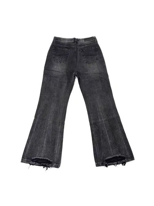 VIBE Washed and distressed Y2K leg ripped micro flare jeans Size US 30 / EU 46 - 5 Thumbnail