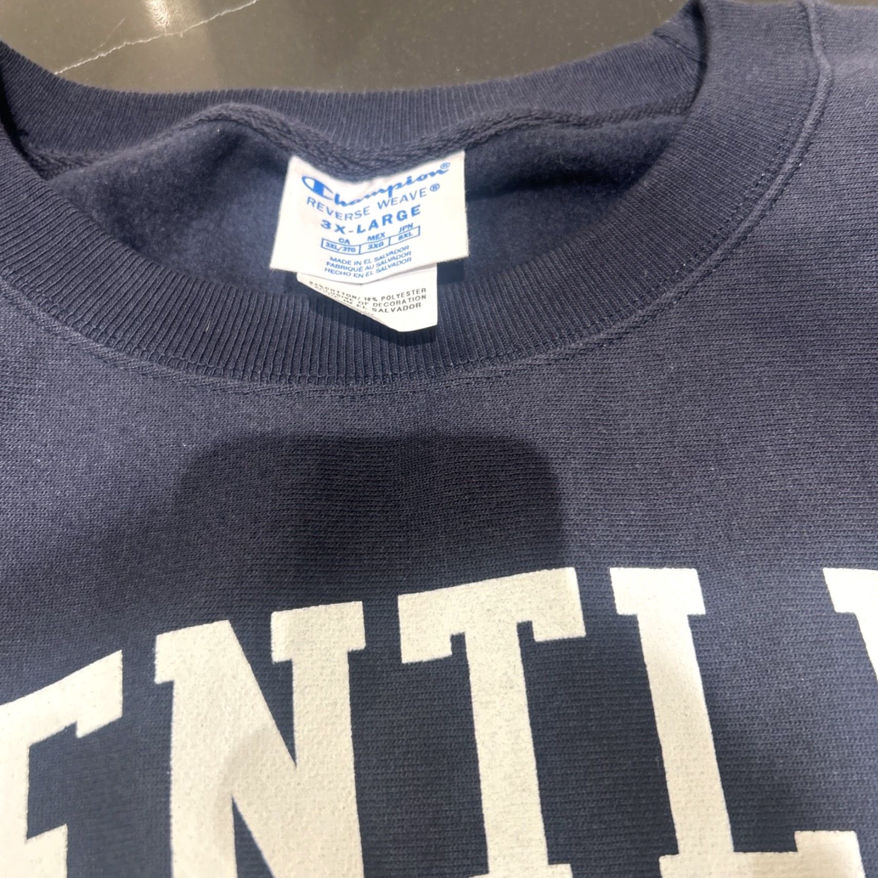 Champion VINTAGE Champion Sweatshirt 3XL Blue Bentley University Reversible Reverse Weave Warmup Pullover Men Crew Neck Long Sleeve Sweatshirt Size US XXL / EU 58 / 5 - 3 Thumbnail
