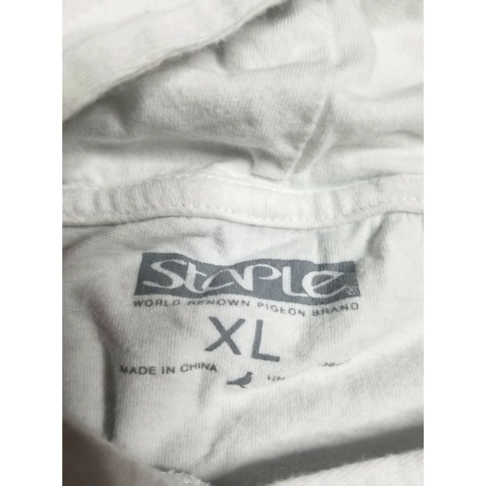 Vintage Staple Embroidered Pigeon Bird Hoodie T-Shirt Mens XL Hooded White Cotton Embroidered Hooded Pigeon Bird Logo Mens XL T-Shirt Hoodie Size US XL / EU 56 / 4 - 5 Thumbnail