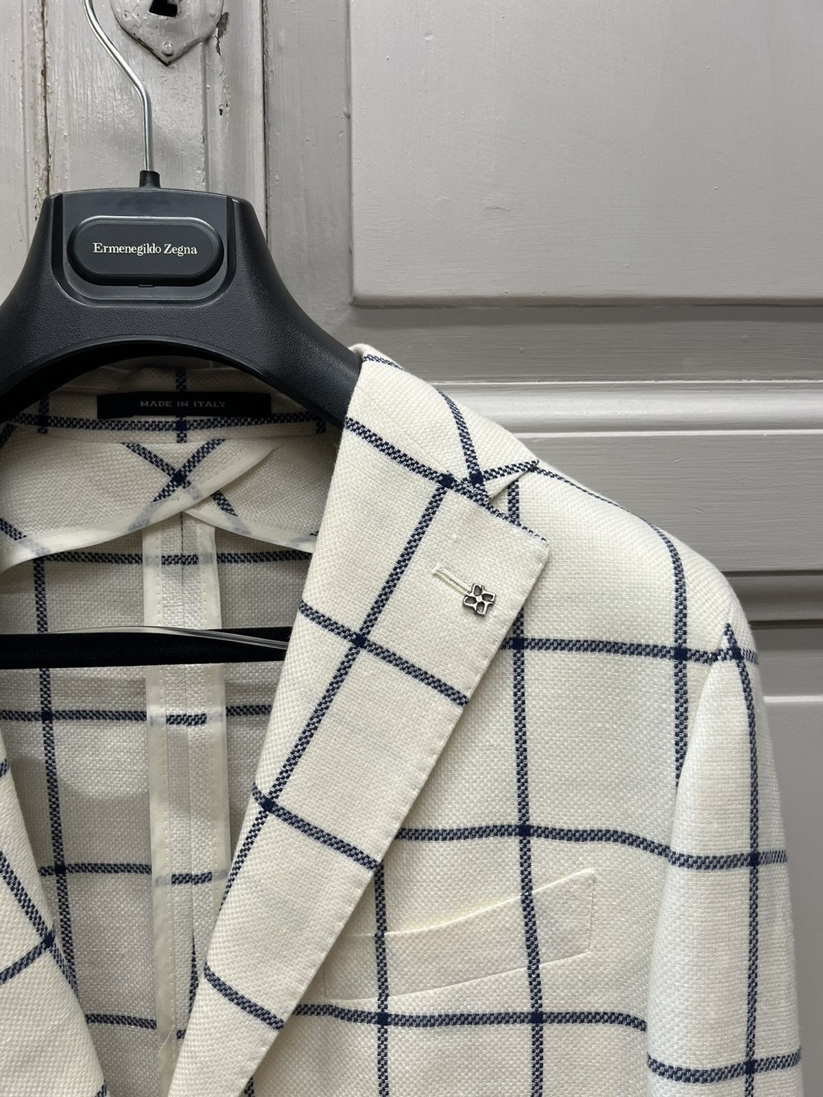 Tagliatore Tagliatore Blazer Linen/Virgin Wool Size 40R - 3 Thumbnail
